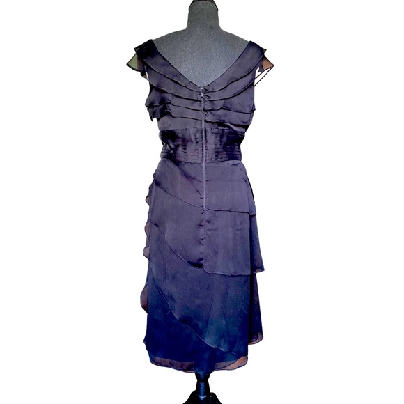 ADRIANNA PAPELL LAYERED RUFFLED DRESS - Picture 2 of 5